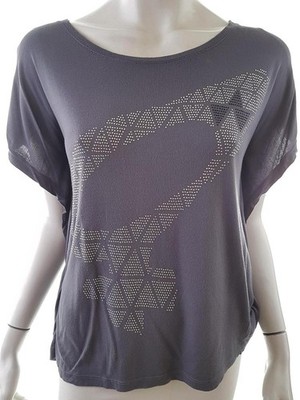 BY HOUND Damen Bluse Gr. M Kurzer Ärmel Pailletten Boots-Ausschnitt