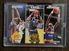 SkyBox 1993-94 NBA Hoops League Leaders Rebounds #284 Rodman O'Neal Mutombo