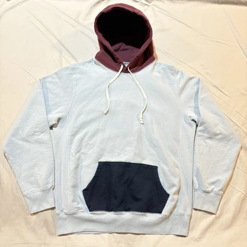 SUPREME Felpa con cappuccio Noah NYC taglia XL blu felpa pullover Spellout stile afterhood pesante