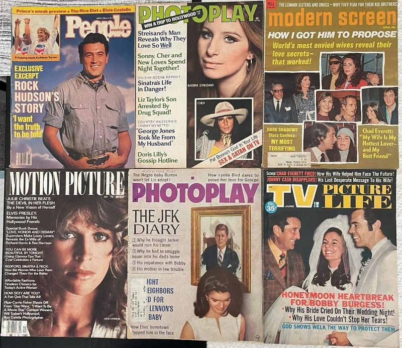 Lot of 10 Various Vintage Movie and Television Magazines