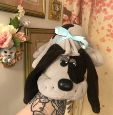 Vintage Tonka Pound Puppies Gray Brown Dog 18" Plush Toy Stuffed Animal 1985