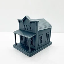 1/160 Retro Old West Prison Miniature Vintage Western Jail Building