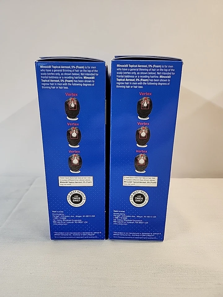 MINOXIDIL Topical Aerosol 5% FOAM Hair Regrowth Treatment For Men 1 Year Supply - Image 2 of 4