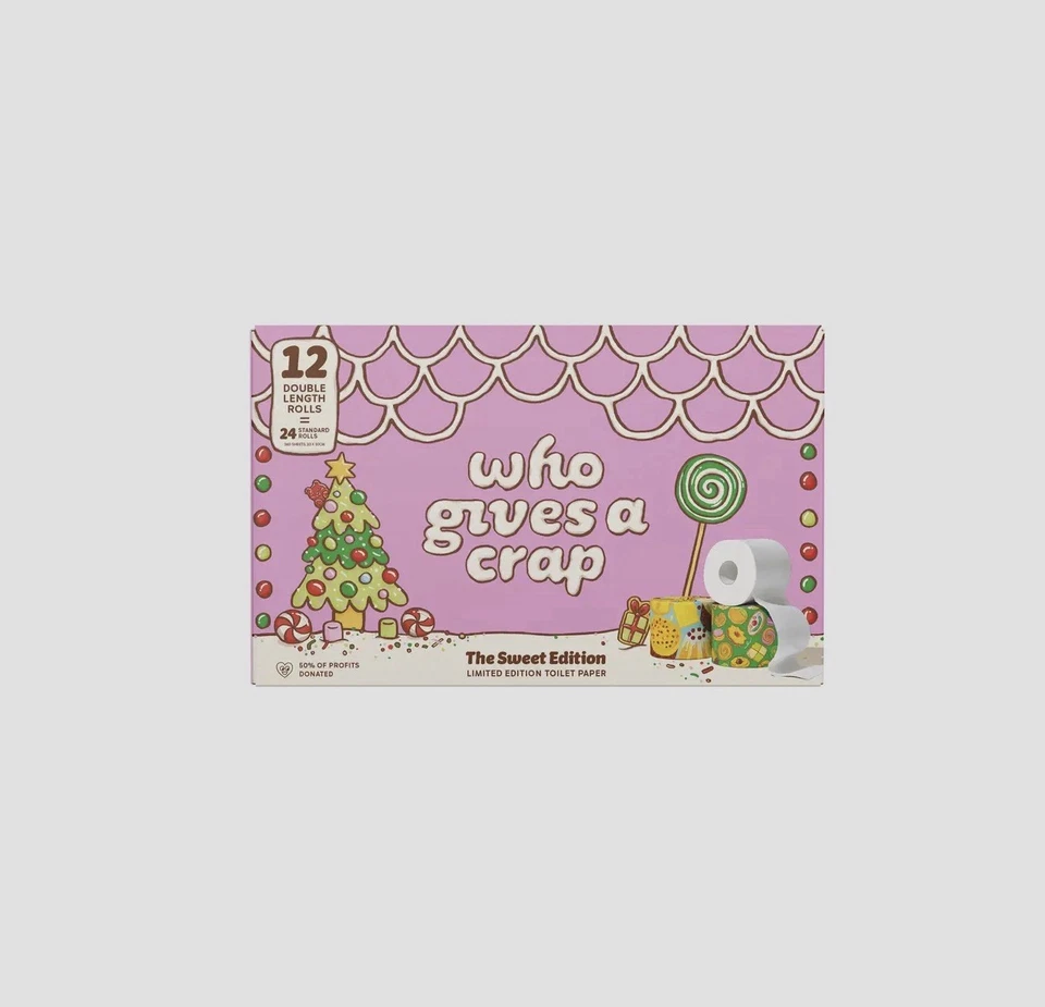 Lot of 12 Rolls Who Gives a Crap Sweet Edition Bamboo Toilet Paper Tissue - Image 4 of 4