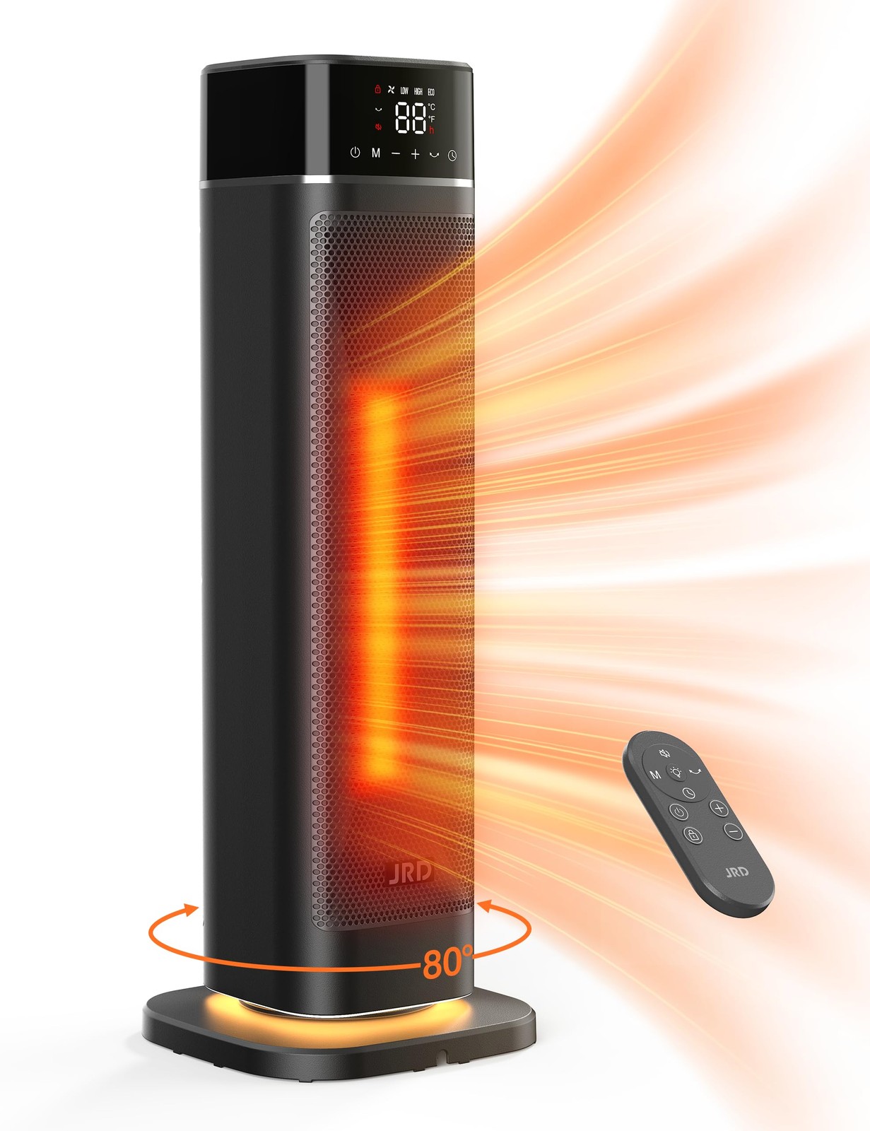 24-Inch Fast Heating Indoor Space Heater with Remote & Adjustable Thermostat-image