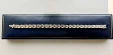 14K White Gold Diamond Bracelet 3.15ct Round Brilliant Cut
