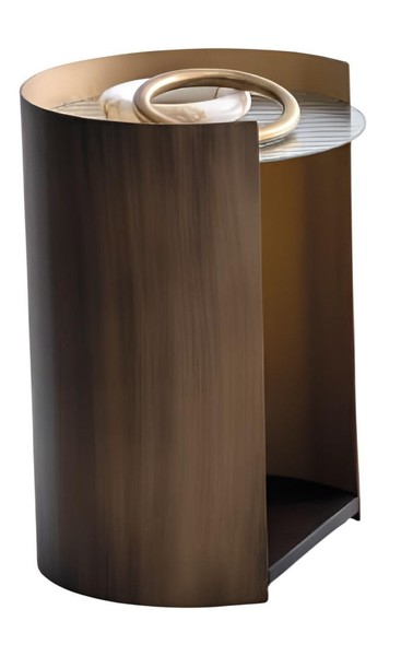 Stilvoller Beistelltisch Designer Metallrahmen Wohnzimmer Kaffeetisch-image