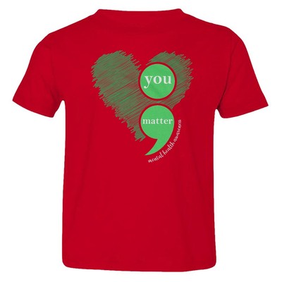 You Matter Semicolon Heart - Mental Health Awareness Toddler T-Shirt