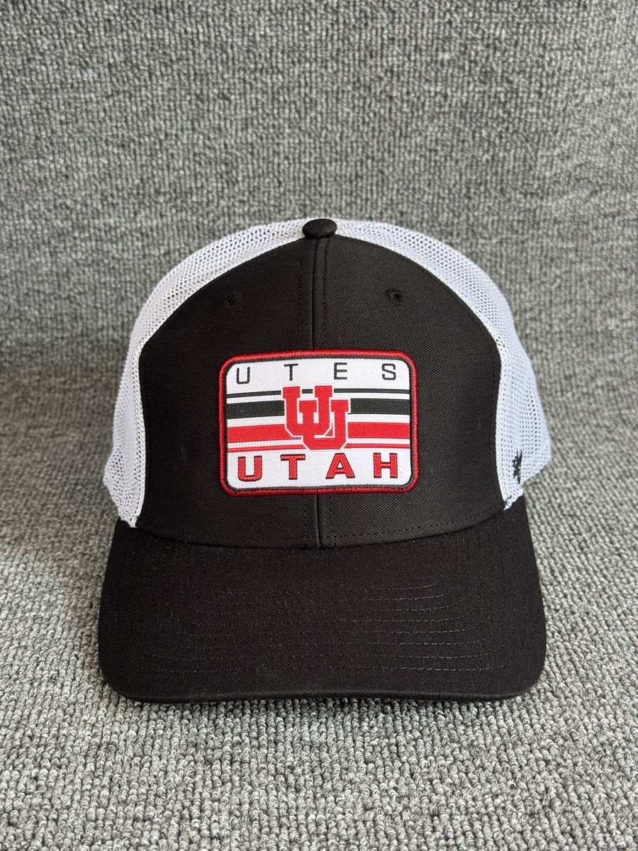 '47 Brand Utah Utes Trucker Snapback Black White One Size NCAA Hat