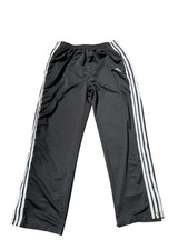 Vintage Adidas Break Away Snap Pants Medium Black Basketball Straight Leg
