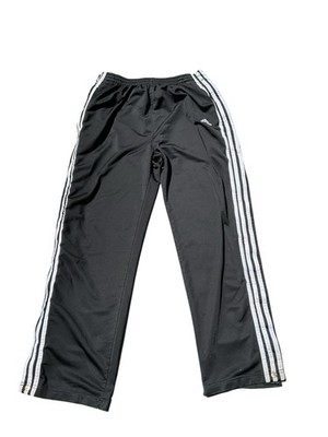 Vintage Adidas Break Away Snap Pants Medium Black Basketball Straight Leg
