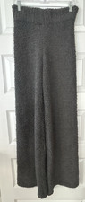 Skims Cozy Knit Pants Green Fuzzy Cozy Long Pull On Wide Leg Womens Size S/M