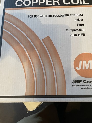 JMF Copper Coil, Utility 1/4" OD   X  20 ft.