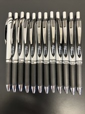 BL77-A Pentel EnerGel Deluxe RTX Liquid Gel Pen, 0.7mm, Black Ink, Pack of 12