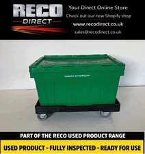 2 X USED HEAVY DUTY PLASTIC WHEELED "SINGLE" DOLLY SKATE 60-40-17CM