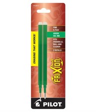 PILOT FriXion Gel Ink Refills for Erasable Pens, Fine Point, 0.7 mm, Green Ink,
