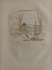 GABRIEL DAUCHOT (1927-2003) BELLE LITHOGRAPHIE ECOLE DE PARIS (13)