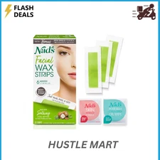 Nad's Facial Wax Strips - Hypoallergenic All Skin Types - Facial Hair Removal US