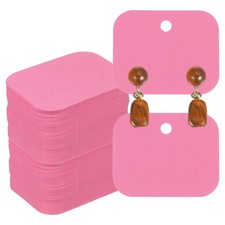 400pcs Kraft 1.6"x2" Earrings Cards, Magenta Color