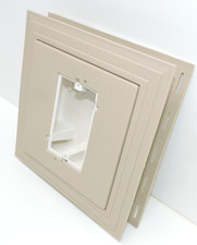 Beige Vinyl Siding Electrical Mounting Block