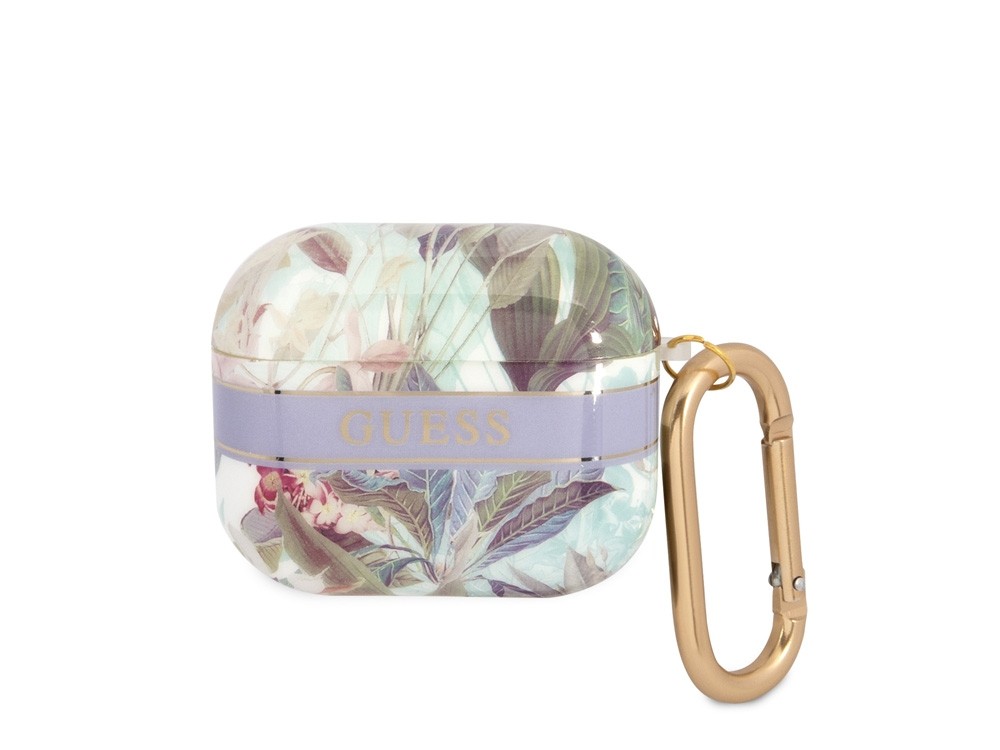 Coque Guess Fleurs Auriculaires Boîtier Protection Multicolore Anneau