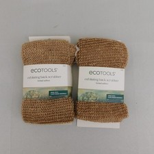 2pc Eco Tools Jute Exfoliating Back Scrubber 5" Wide Plant Based Materials 7366