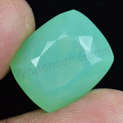 Natürlich Oceanside Grün Opal 15.30 Karat Kissen Nicht Erhitzt Zertifiziert
