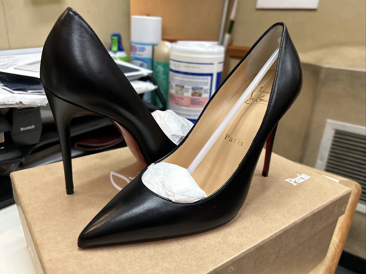 Christian Louboutin classy black heels Peep toe - Depop