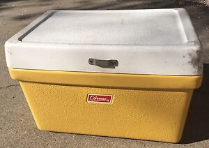 old metal coleman cooler