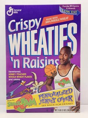 1996 Crispy Wheaties 'n Raisins Michael Jordan Space Jam 18oz