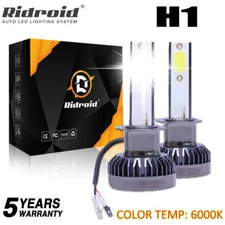 2X Mini H1 LED Headlight Kit 6000K Light Bulb High Low Beam 26000LM Bright White