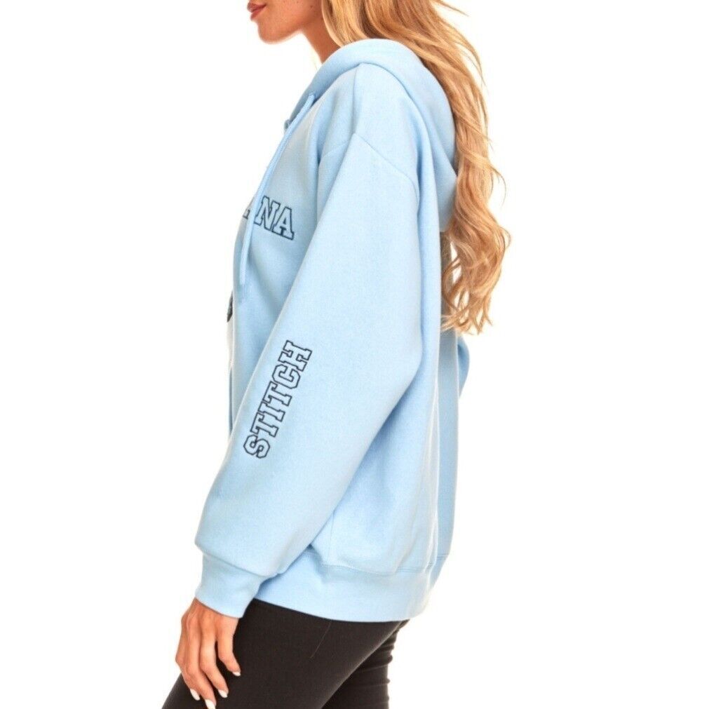 NWT DISNEY Stitch Women's Full Zip Sweatshirt Hoodie Blue XS