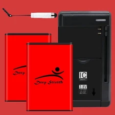 High-Performance 2x 2200mA Displaceable Durable Battery Charger f ZTE Force