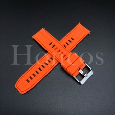 22MM Silicone Rubber Watch Strap Fits The Blancpain X Swatch Arctic Ocean Orange