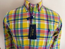 POLO RALPH LAUREN MULTICOLOR NEW MEN'S CLASSIC FIT STRETCH CASUAL SHIRT SIZE S