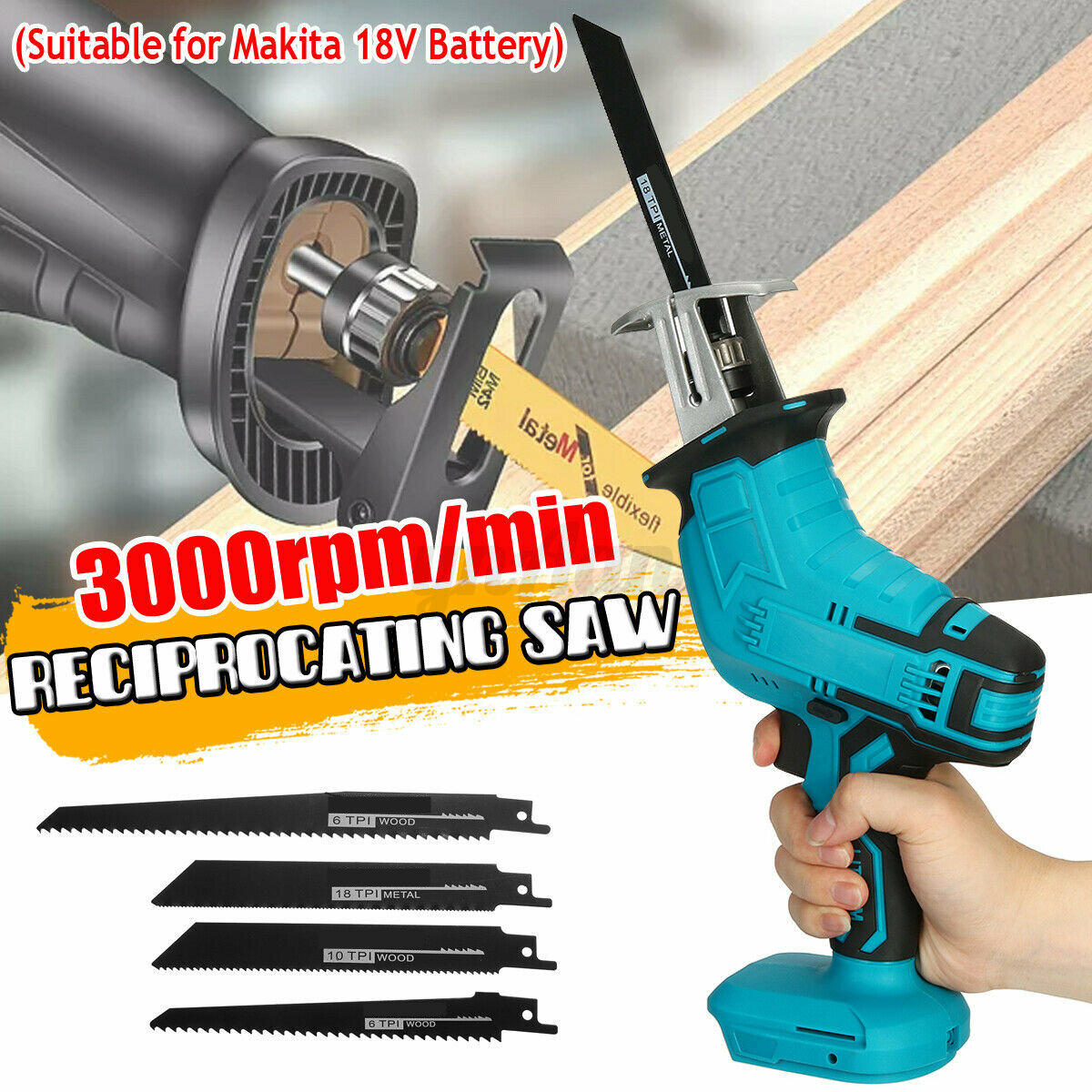 Sabre Saw For Makita 18V Battery GT 