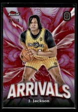 2022-23 Topps Finest OTE Jahzare Jackson Arrivals Fuchsia Refractor 7/10