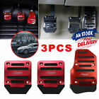 <!--F#f_0-->3PCS Red/Silver Non-slip Car Vehicle Accelerator Foot Pedal Cover Manual Brake<!--F/-->