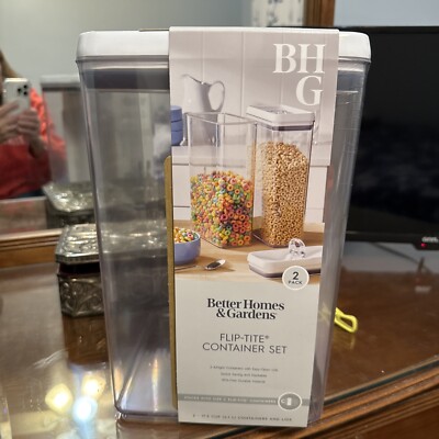 Better Homes Gardens Flip-Tite Rectangular Food Storage Container 17.3 Cup 2 PC