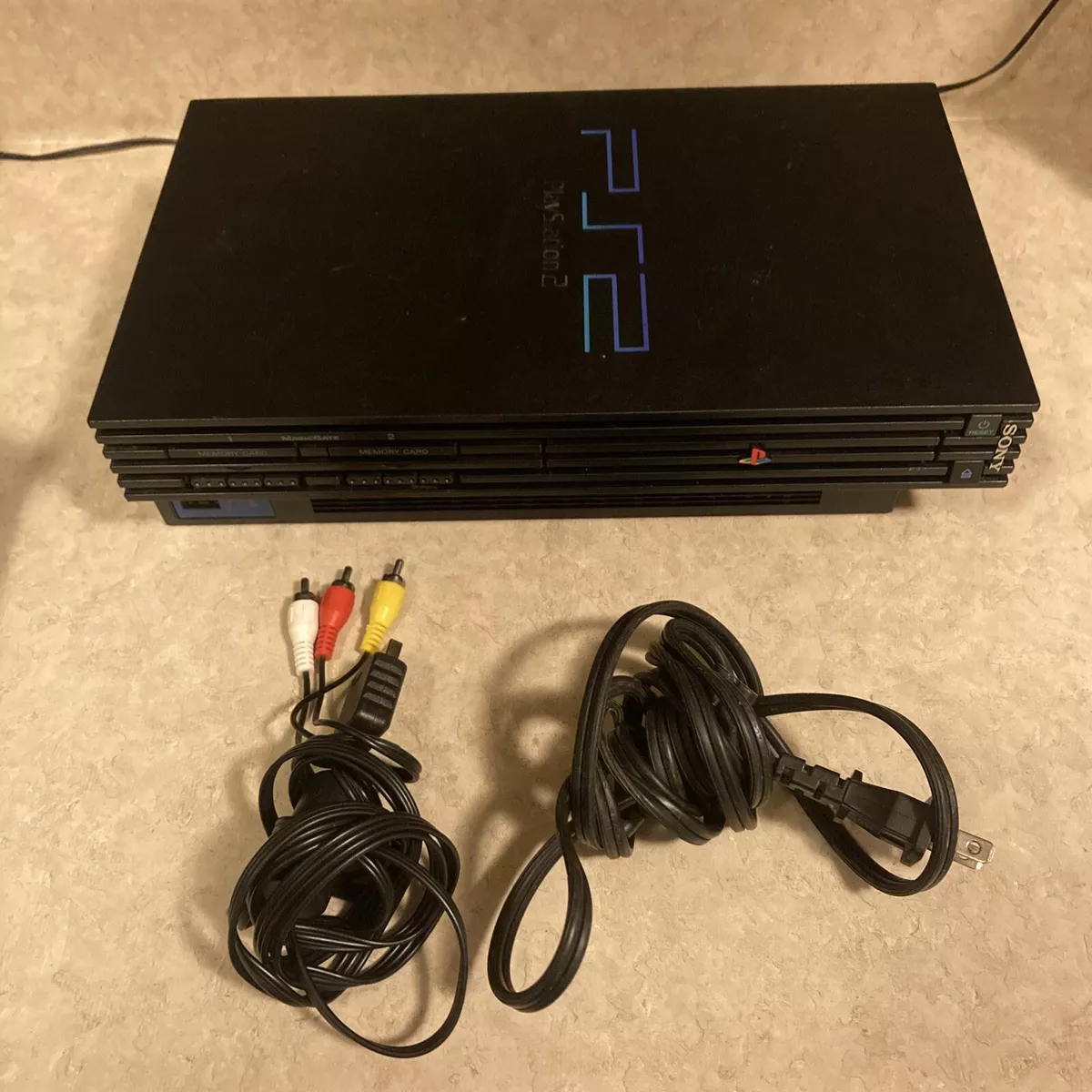 Sony Playstation 2 PS2 FAT Original Console System Bundle SCPH-39001  *READ*NO TV