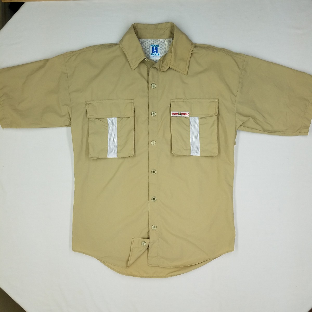 Chemise De Pêche Hook & Tackle Manches Courtes - Jaune Pâle - Taille M - Cargo Ventilée