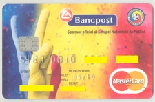 Romania bank card  , Mastercard , ( Expired ) - SUPORTER NATIONAL SOCCER TEAM