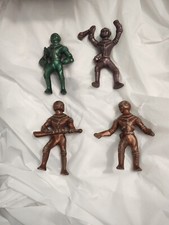 Vintage Archer Spacemen Plastic Space Figures 4 lot Used Ty47