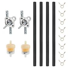 2x 1/4" Inline Gas Fuel Shut Off Valve Switch Petcock For Pocket Bike ATV TaoTao