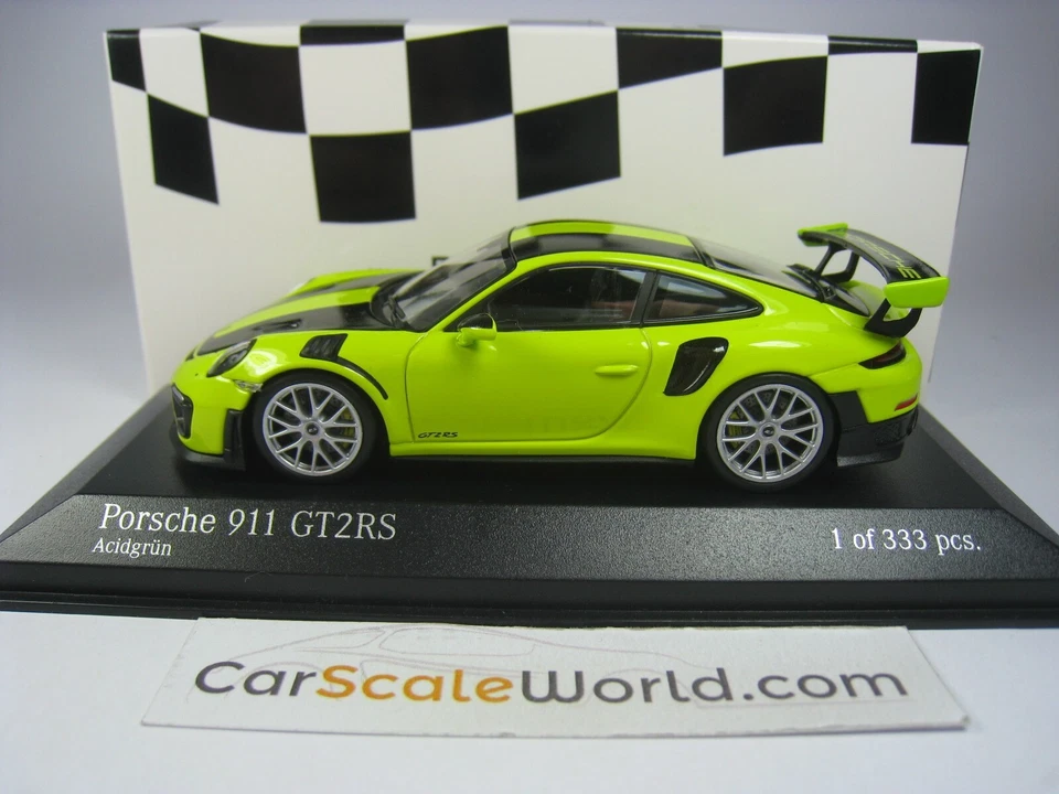 PORSCHE 911 GT2 RS (991.2) 2018 1/43 MINICHAMPS (ACID GREEN) - Imagen 2 de 3