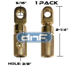 1 PIECE Gold Plated Short Side Post Mount Battery Terminal 4awg-8awg