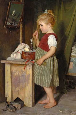 Agathe R?stel ''little beauty'' Green Artwork PAPER or CANVAS Fine Art Print