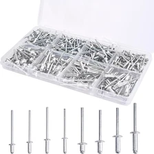 200PCS Aluminum Pop Rivet Kit – 8 Sizes Blind Rivets Set for Metal & Repair