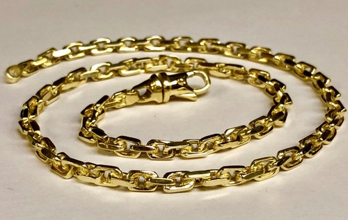 18kt Solid Yellow Gold Anchor Link Men 
