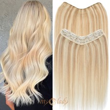 One Piece 100 Remy Clip In Human Hair Extensions 3/4Full Head U Part MY-LADY US